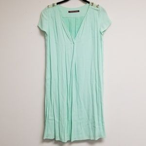 Comptoir Des Cotonniers Mint V-neck A-line Dress